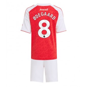 Fotbalové Dres Arsenal Martin Odegaard #8 Dětské Domácí Oblečení 2025-26 Krátký Rukáv (+ trenýrky)